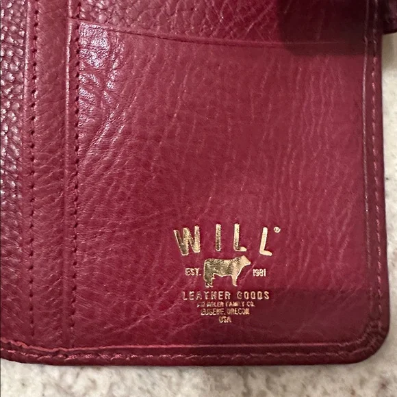 Will Leather Goods Burgundy leather wallet - Picture 6 of 6